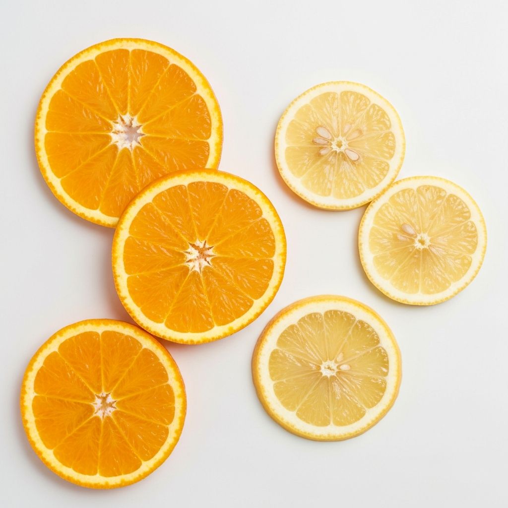 Orangen- und Zitronenscheiben